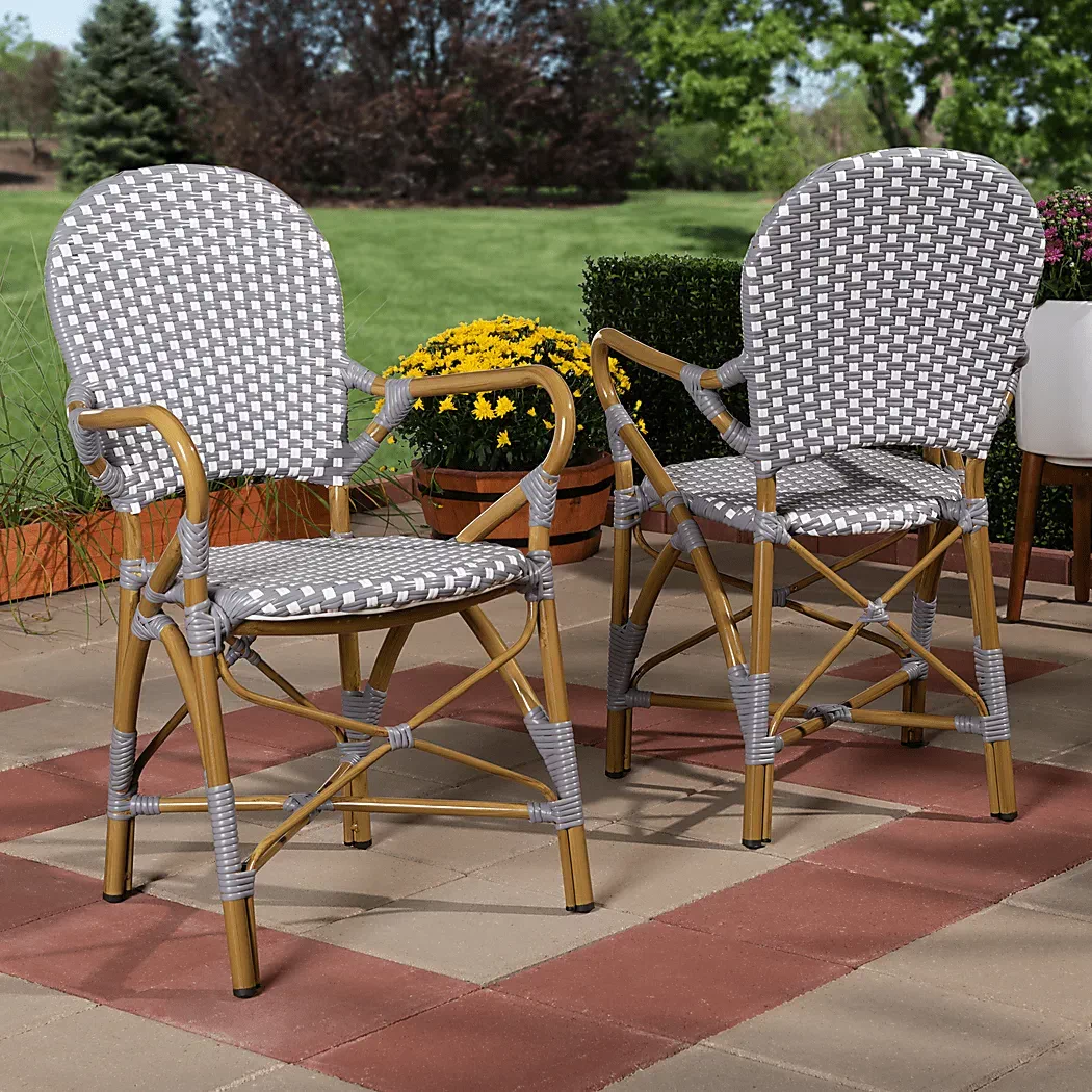 FossiGrayArmChair,Setof2 2 FossiGrayArmChair,Setof2