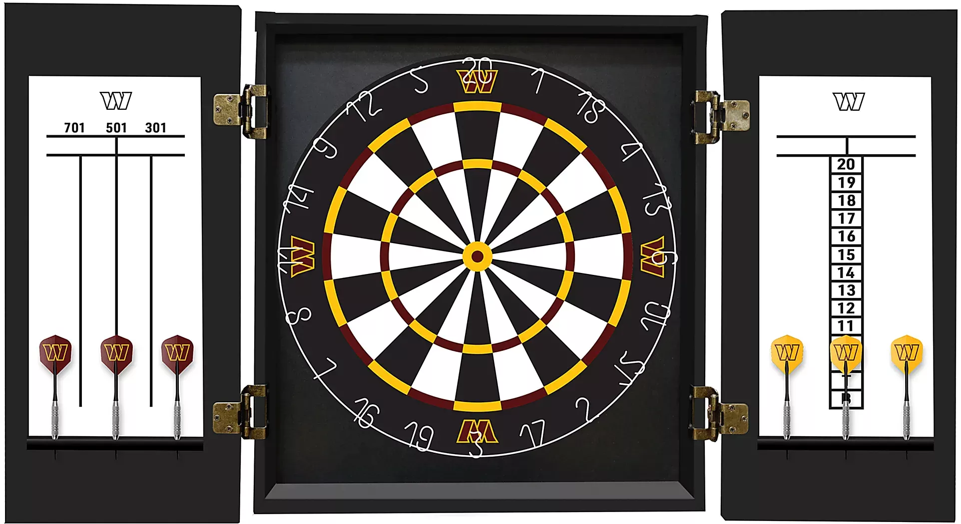 WashingtonCommandersBlackDartboardSet 3 WashingtonCommandersBlackDartboardSet