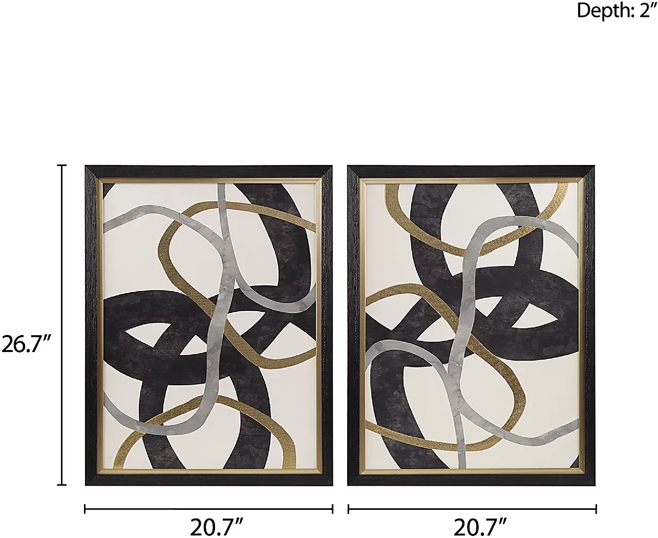 ReardonBlackArtwork,Setof2 2 ReardonBlackArtwork,Setof2