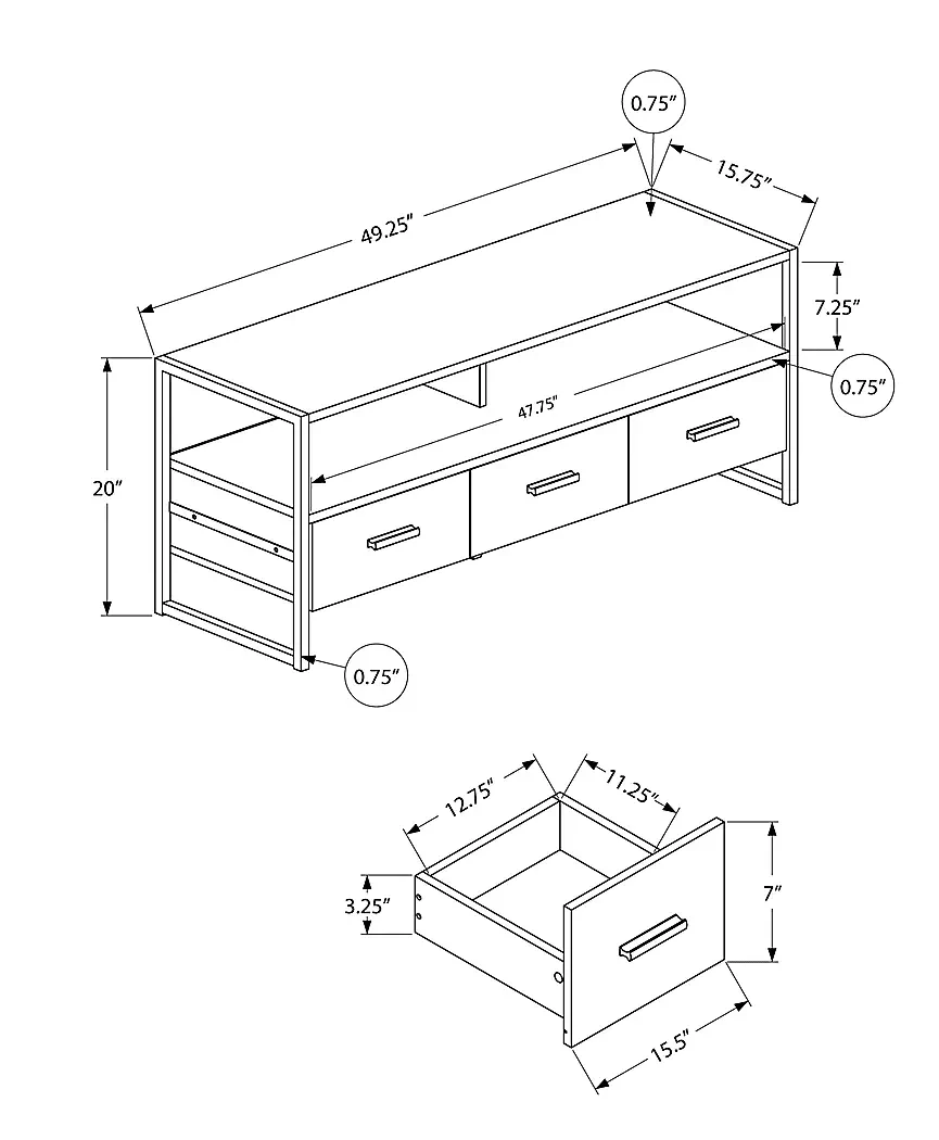 TwilleyBlack49in.Console 5 TwilleyBlack49in.Console