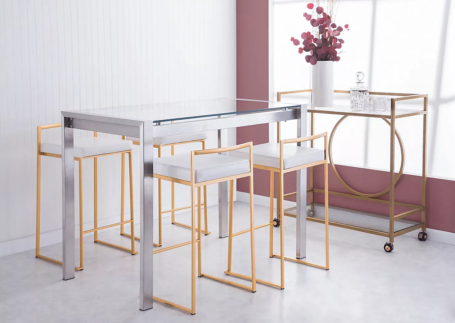 SoraWhiteGoldUltraHydeCounterHeightStool(Setof2) 4 SoraWhiteGoldUltraHydeCounterHeightStool(Setof2)