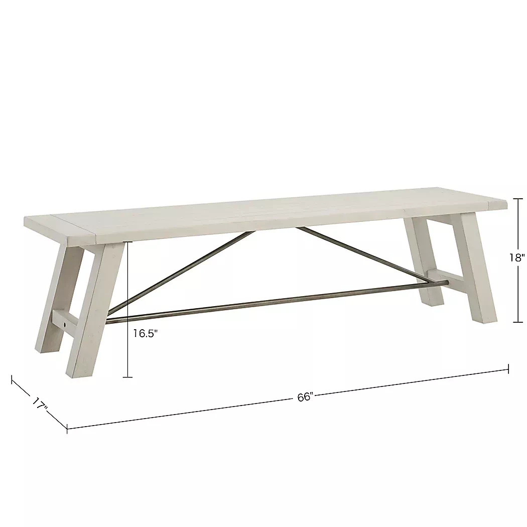 SangamonWhiteDiningBench 9 SangamonWhiteDiningBench