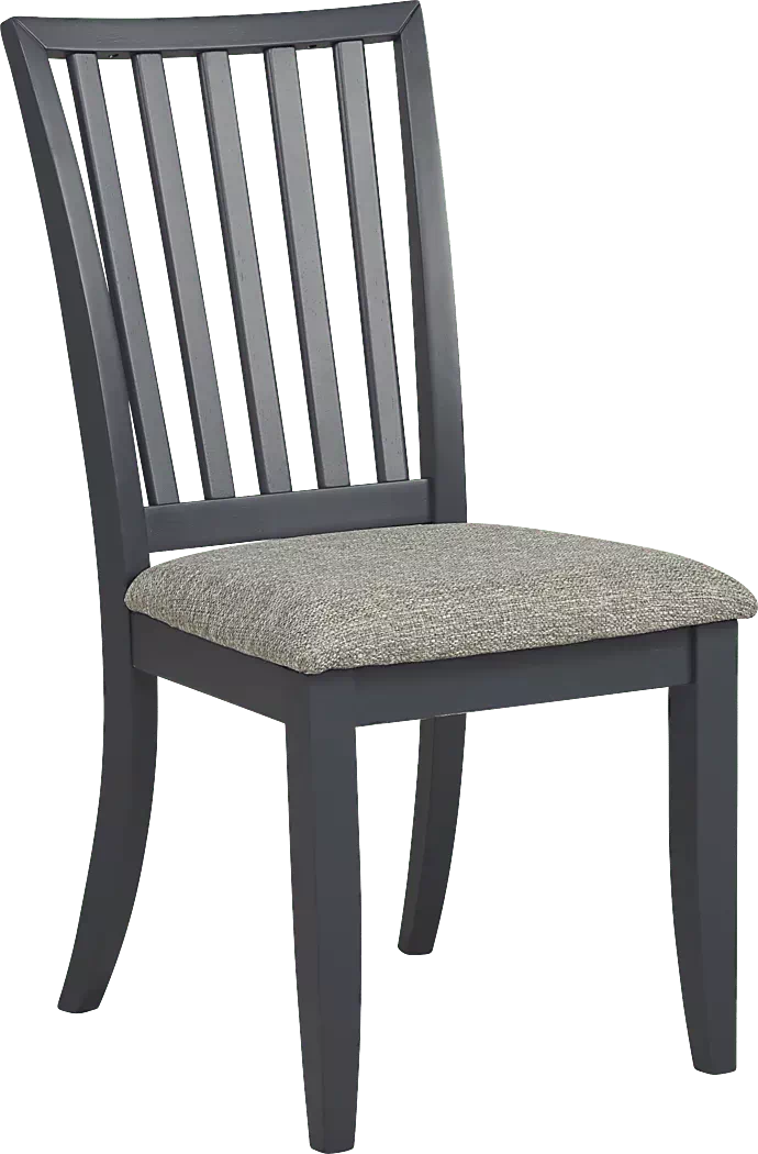 HiltonHeadWhite5PcRoundDiningRoomwithGraphiteChairs 4 HiltonHeadGraphiteDiningChair