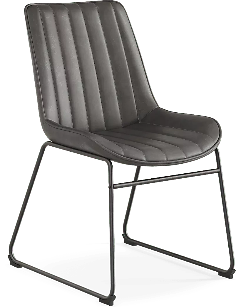 BergenBoulevardWalnut5PcDiningRoomwithGrayChairs 5 EmlynGrayChair