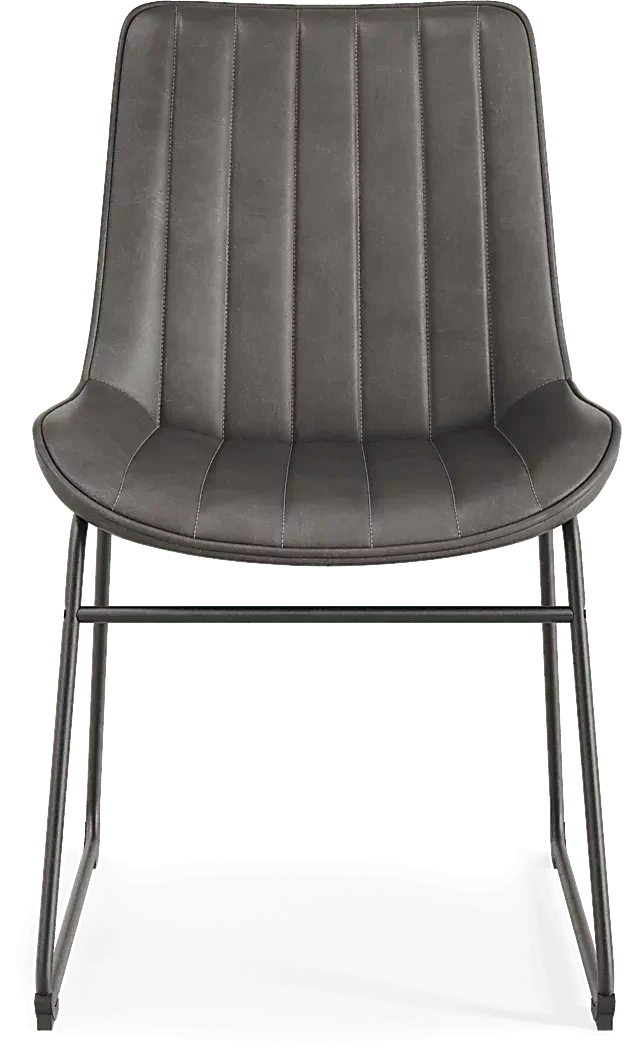 BergenBoulevardWalnut5PcDiningRoomwithGrayChairs 6 EmlynGrayChair