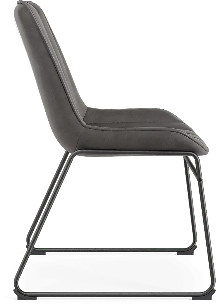BergenBoulevardWalnut5PcDiningRoomwithGrayChairs 7 EmlynGrayChair