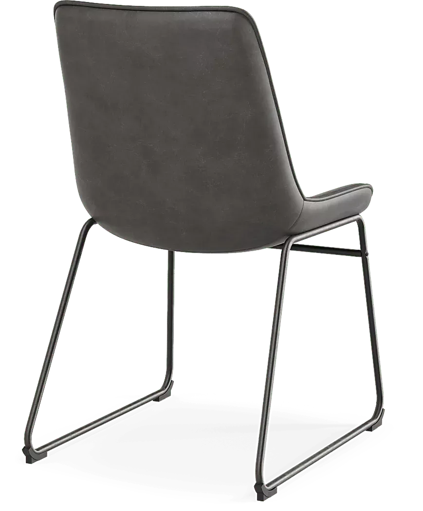 BergenBoulevardWalnut5PcDiningRoomwithGrayChairs 8 EmlynGrayChair