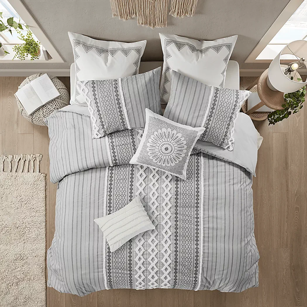 PlaenGray3PcFull/QueenComforterSet 3 PlaenGray3PcFull/QueenComforterSet