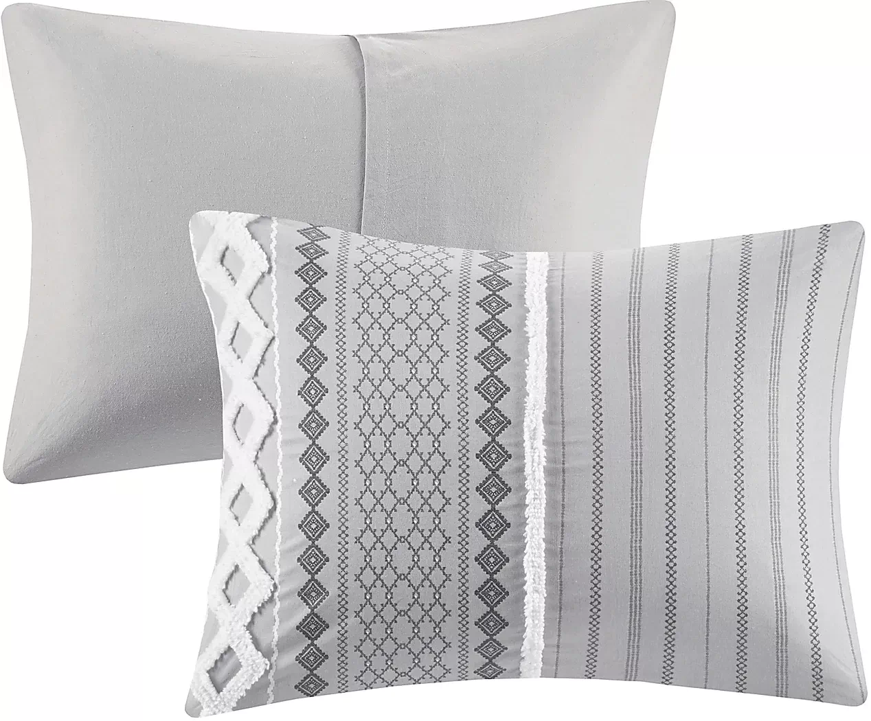 PlaenGray3PcFull/QueenComforterSet 4 PlaenGray3PcFull/QueenComforterSet