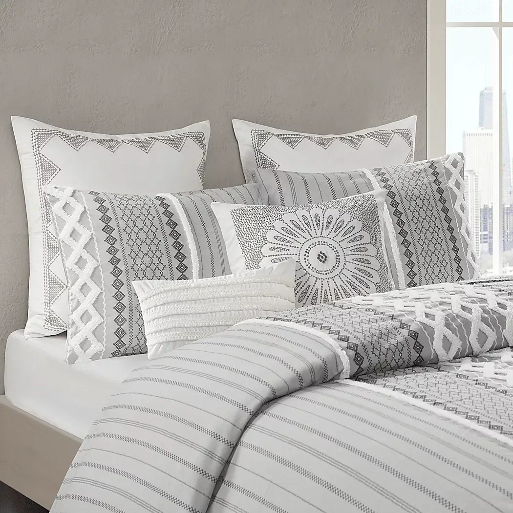 PlaenGray3PcFull/QueenComforterSet 5 PlaenGray3PcFull/QueenComforterSet