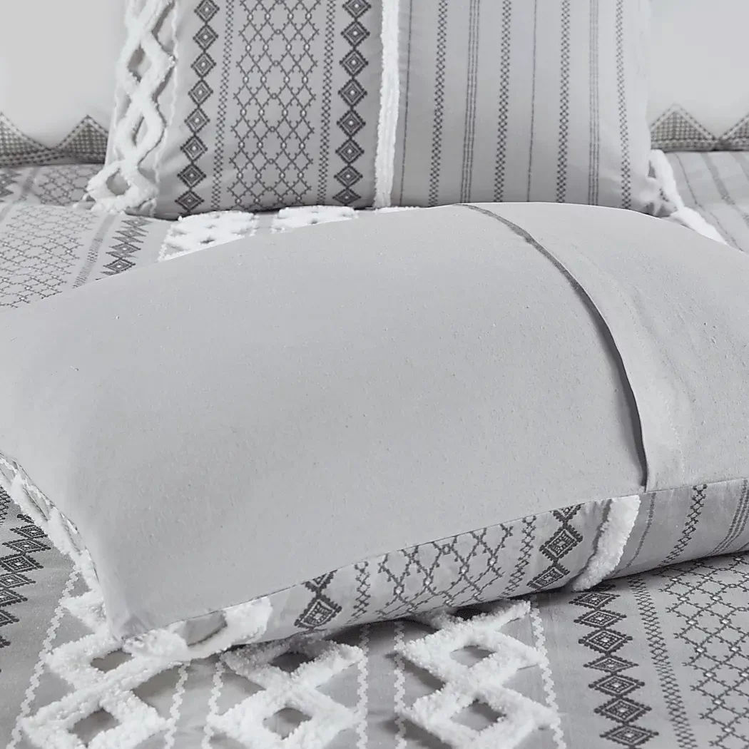 PlaenGray3PcFull/QueenComforterSet 6 PlaenGray3PcFull/QueenComforterSet