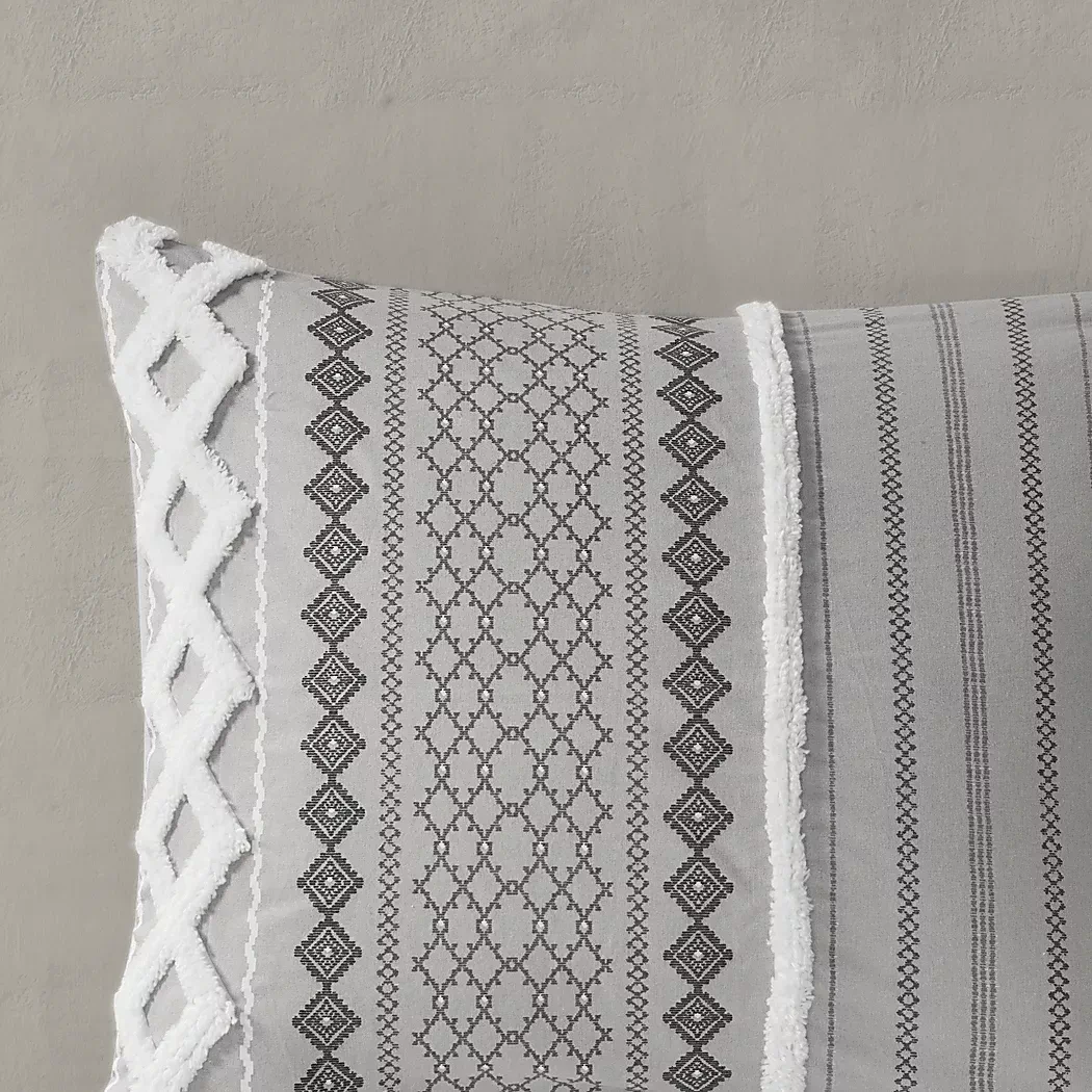PlaenGray3PcFull/QueenComforterSet 7 PlaenGray3PcFull/QueenComforterSet