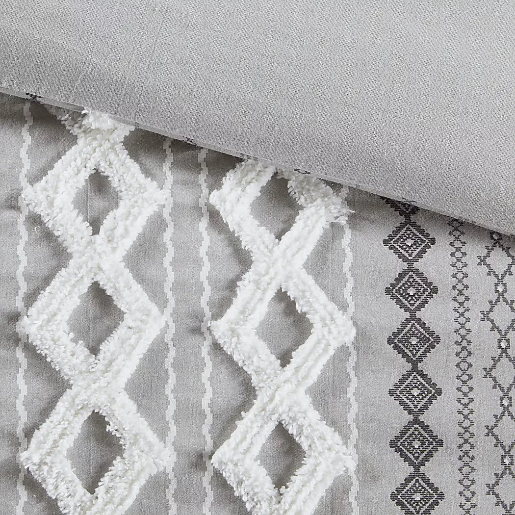 PlaenGray3PcFull/QueenComforterSet 8 PlaenGray3PcFull/QueenComforterSet