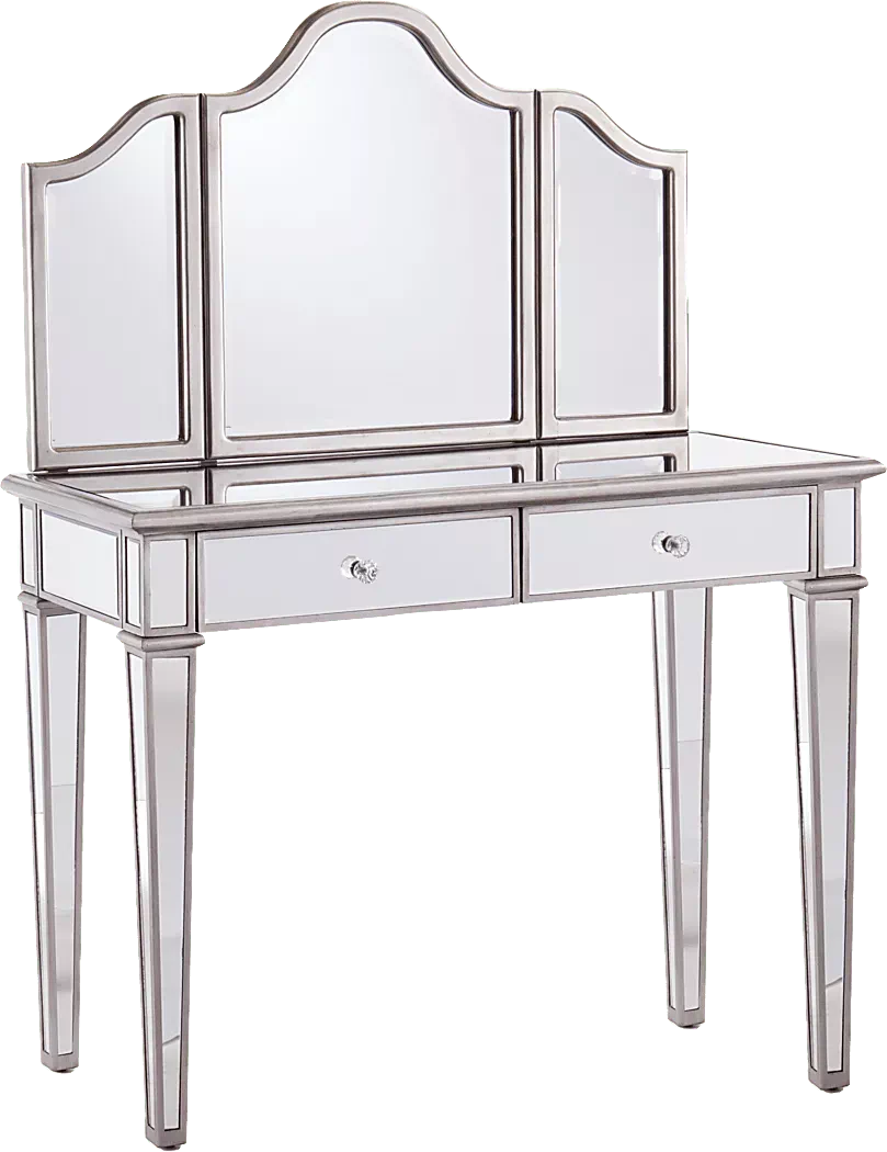 LlanfairSilverVanitywithMirror2pcSet 1 LlanfairSilverVanitywithMirror2pcSet