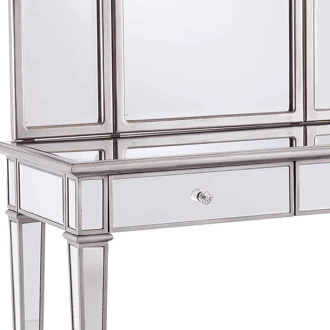 LlanfairSilverVanitywithMirror2pcSet 4 LlanfairSilverVanitywithMirror2pcSet