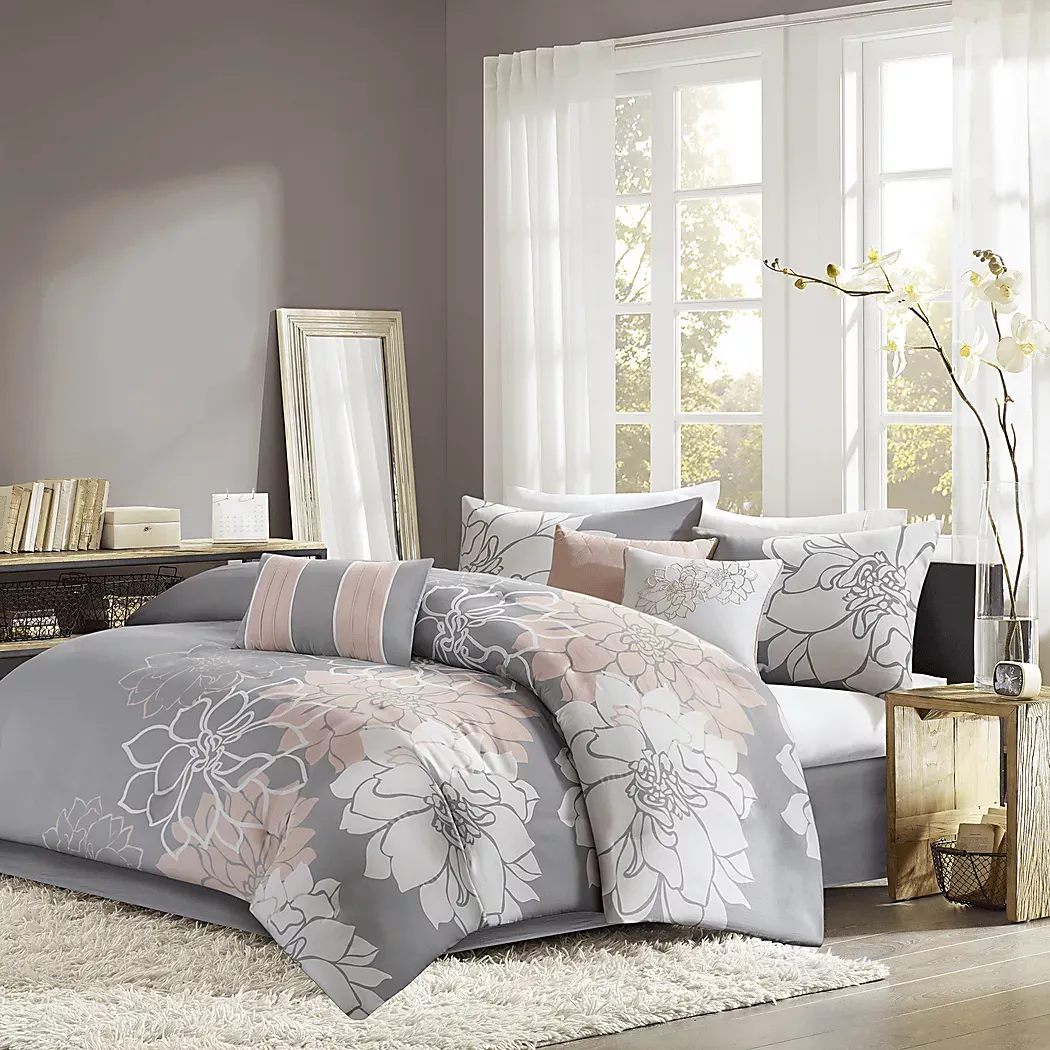 CabildoGrayBlush7PcCaliforniaKingComforterSet 2 CabildoGrayBlush7PcCaliforniaKingComforterSet
