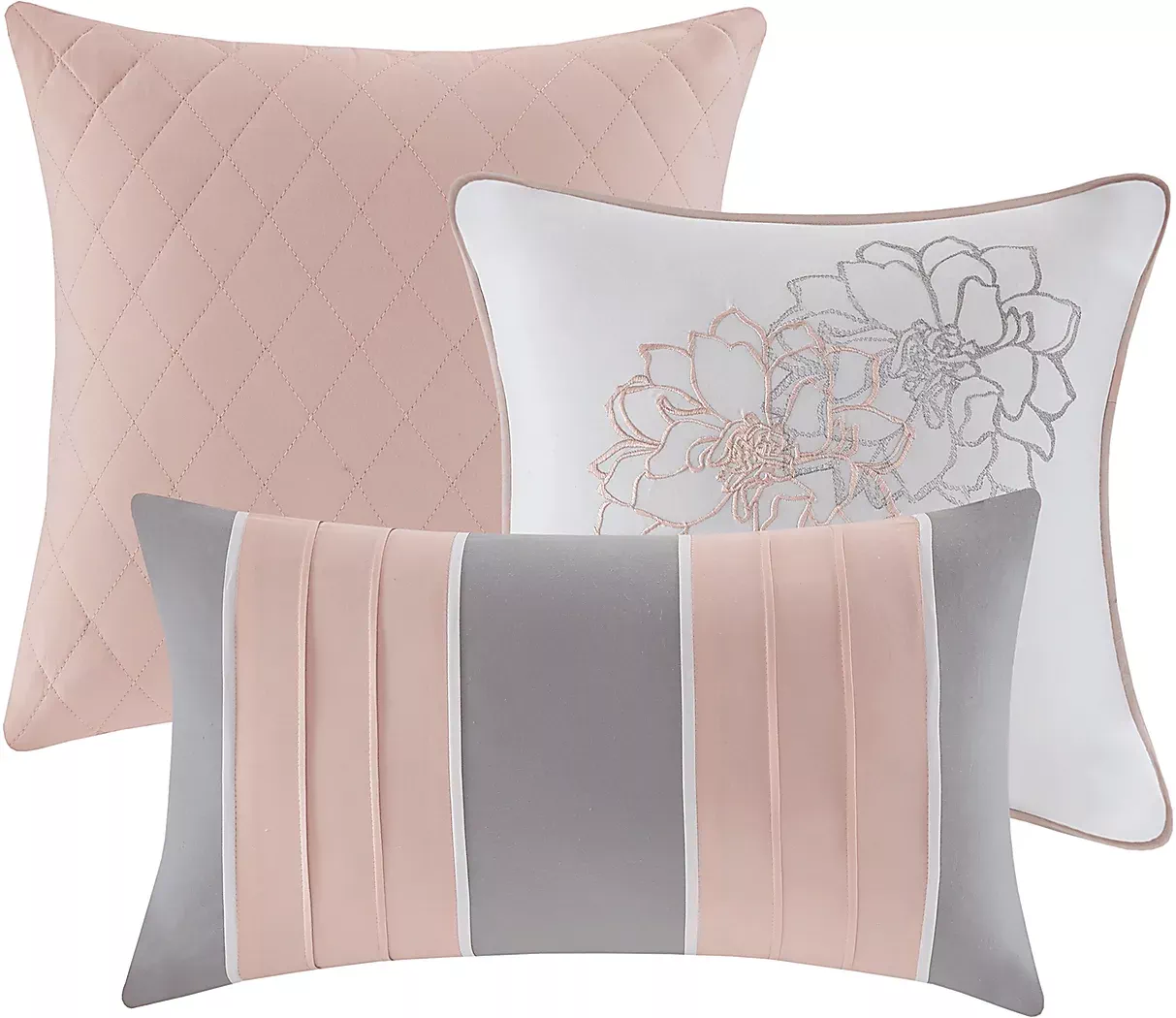 CabildoGrayBlush7PcCaliforniaKingComforterSet 3 CabildoGrayBlush7PcCaliforniaKingComforterSet