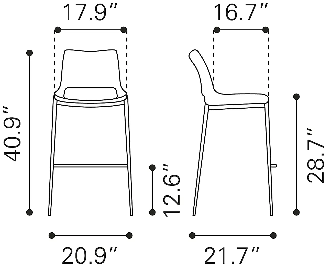 BroctonGrayBarHeightStool,Setof2 10 BroctonGrayBarHeightStool,Setof2