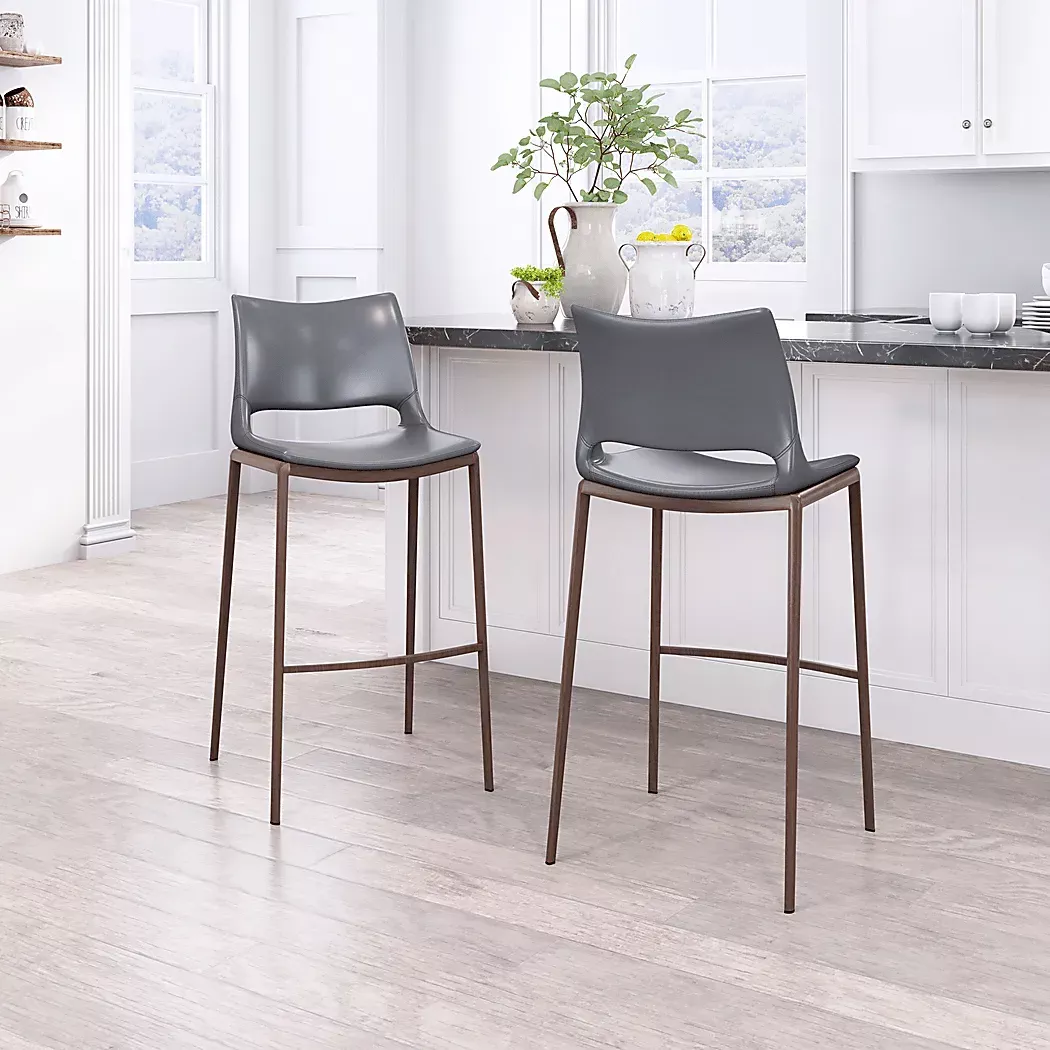 BroctonGrayBarHeightStool,Setof2 2 BroctonGrayBarHeightStool,Setof2