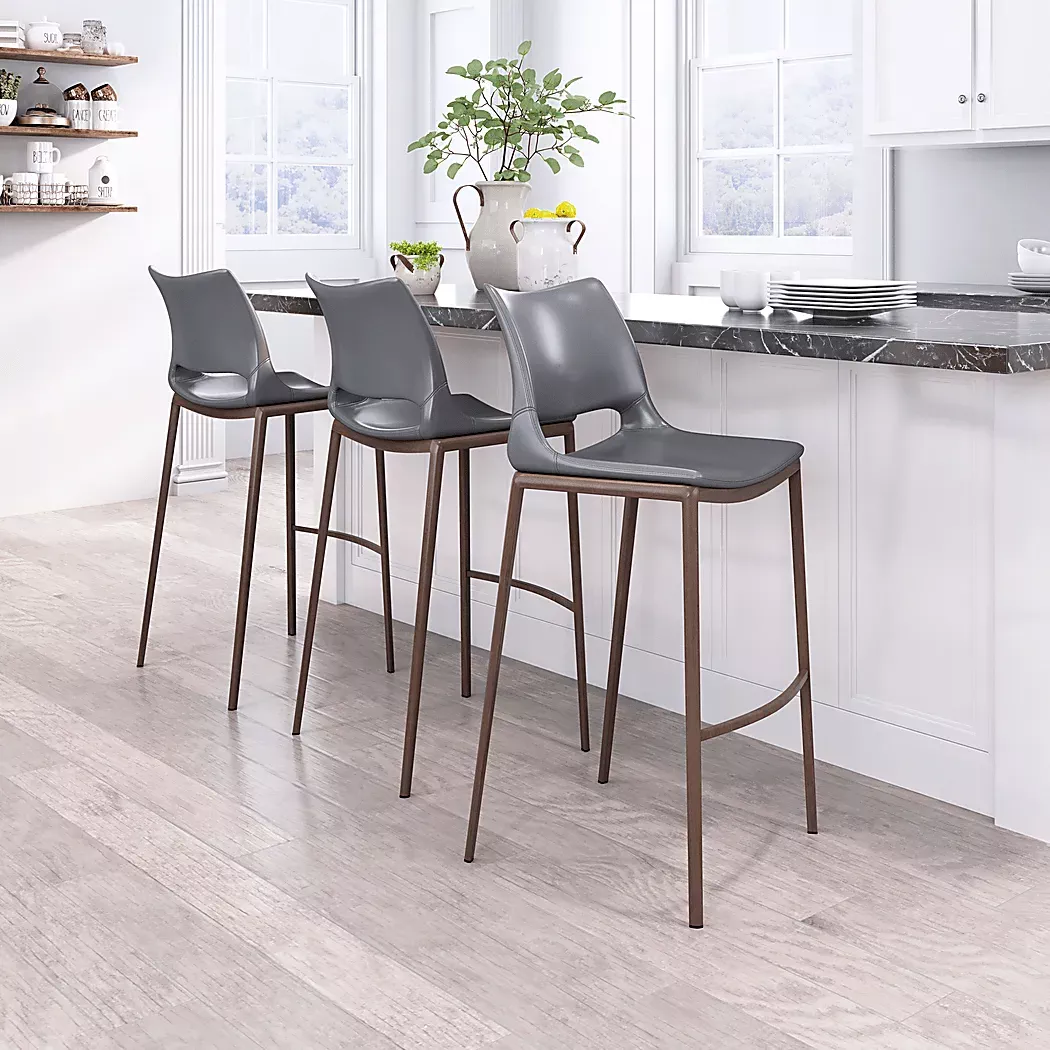 BroctonGrayBarHeightStool,Setof2 3 BroctonGrayBarHeightStool,Setof2