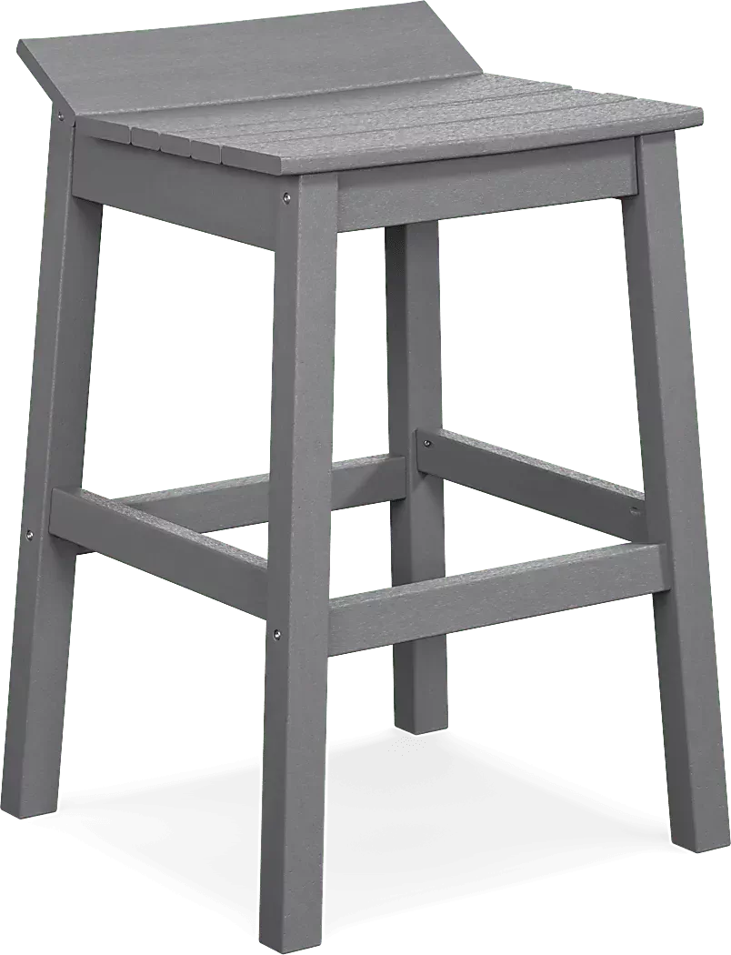 AddyWhite5PcOutdoorBarDiningRoomwithGrayBarstools 7 AddyGrayOutdoorBarstool