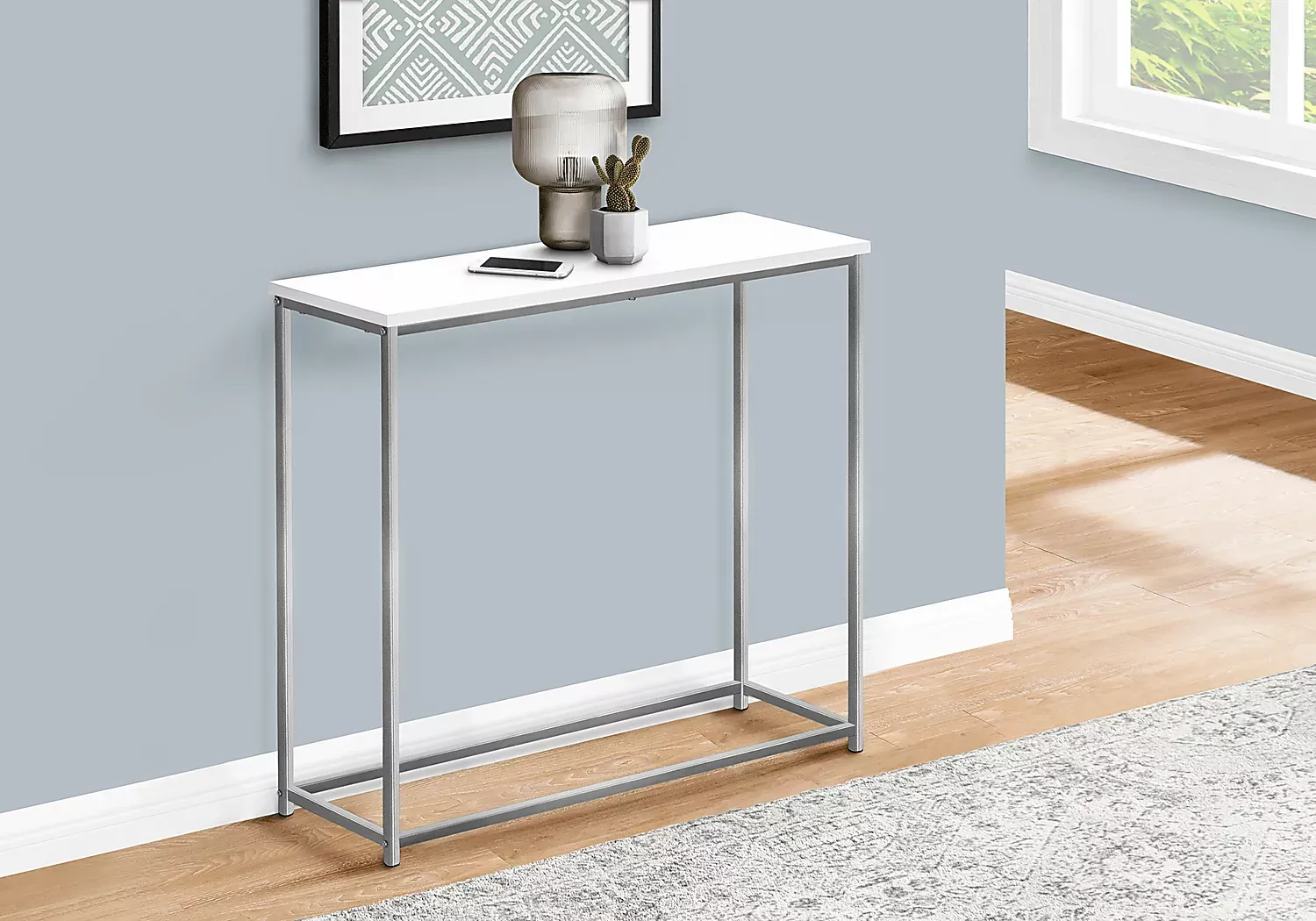 MornayWhiteChromeSofaTable 2 MornayWhiteChromeSofaTable