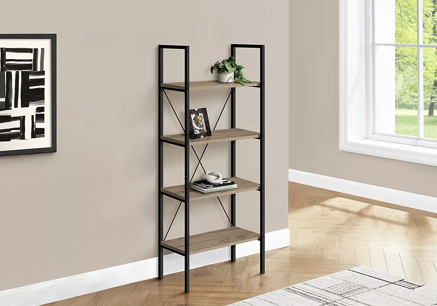 WallcraftTaupeBookcase 1 WallcraftTaupeBookcase