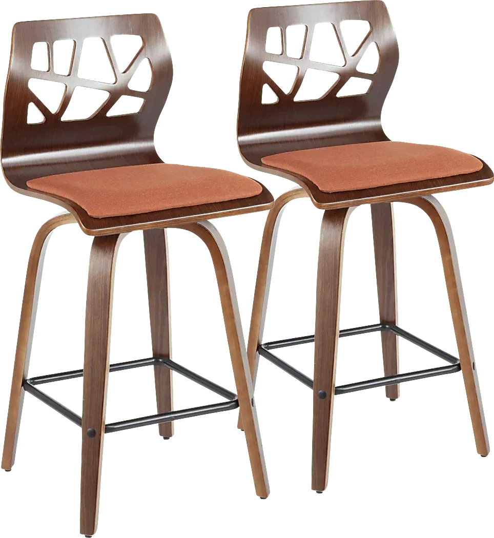 WatsoniaOrangeCounterHeightStool,Setof2 1 WatsoniaOrangeCounterHeightStool,Setof2