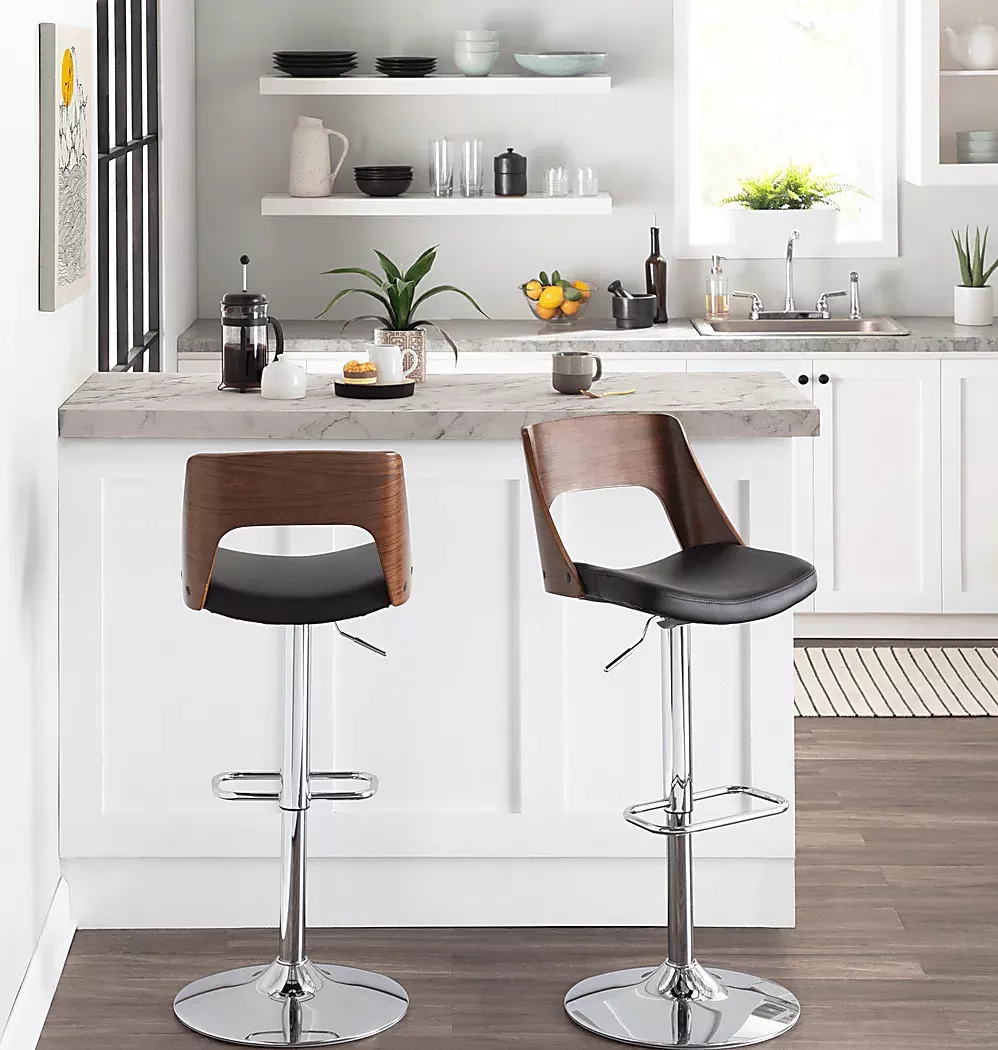SunerestBlackAdjustableBarstool,Setof2 2 SunerestBlackAdjustableBarstool,Setof2