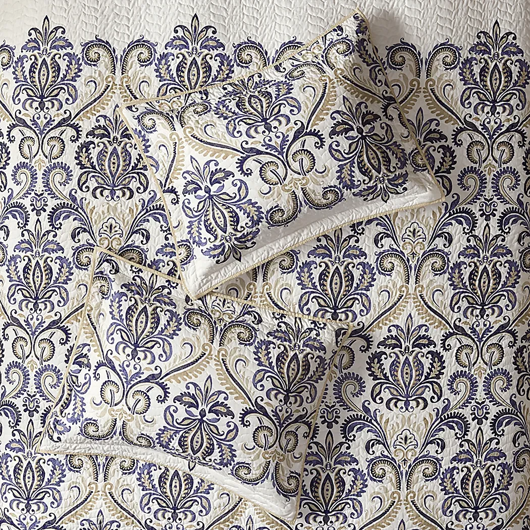 KenisonBlue6PcFull/QueenCoverletSet 6 KenisonBlue6PcFull/QueenCoverletSet