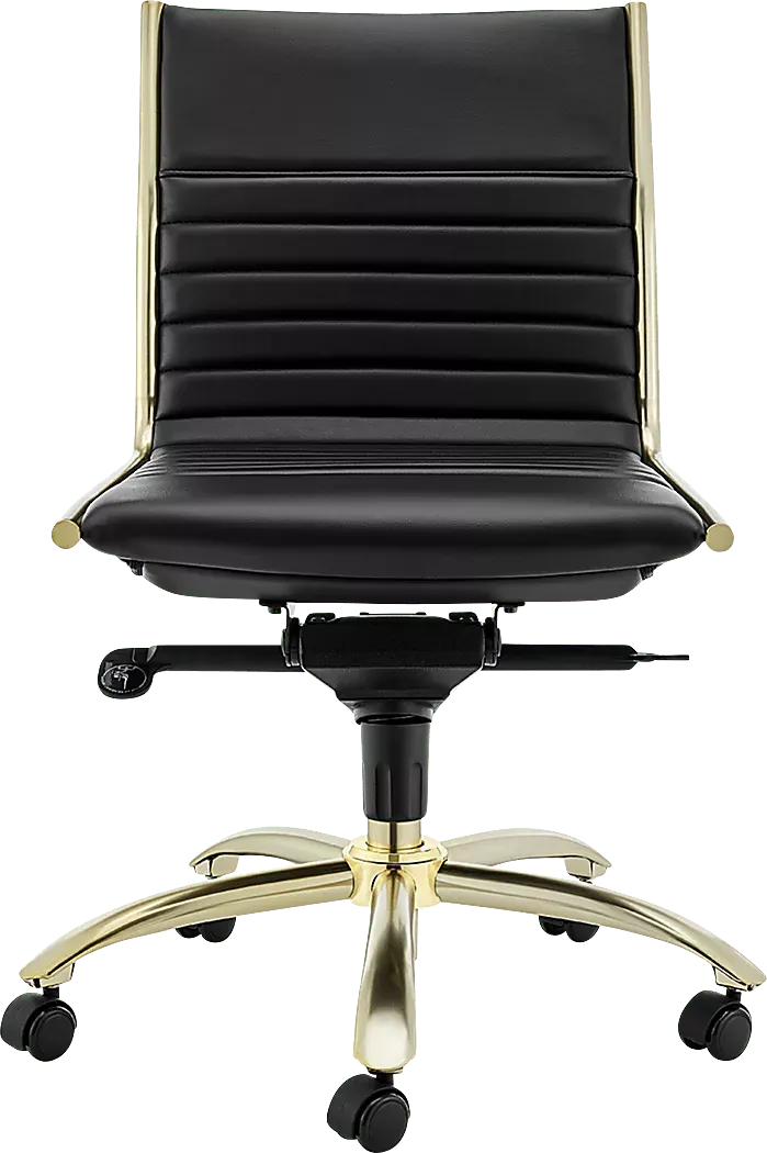 DomivaraBlackArmlessOfficeChair 1 DomivaraBlackArmlessOfficeChair