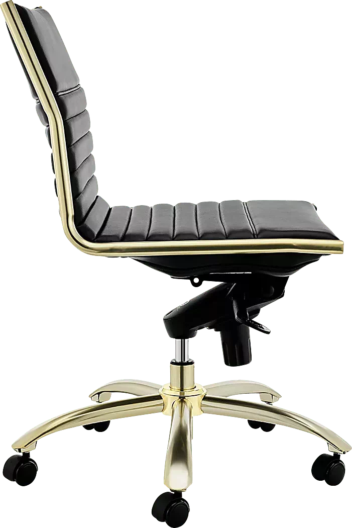 DomivaraBlackArmlessOfficeChair 3 DomivaraBlackArmlessOfficeChair