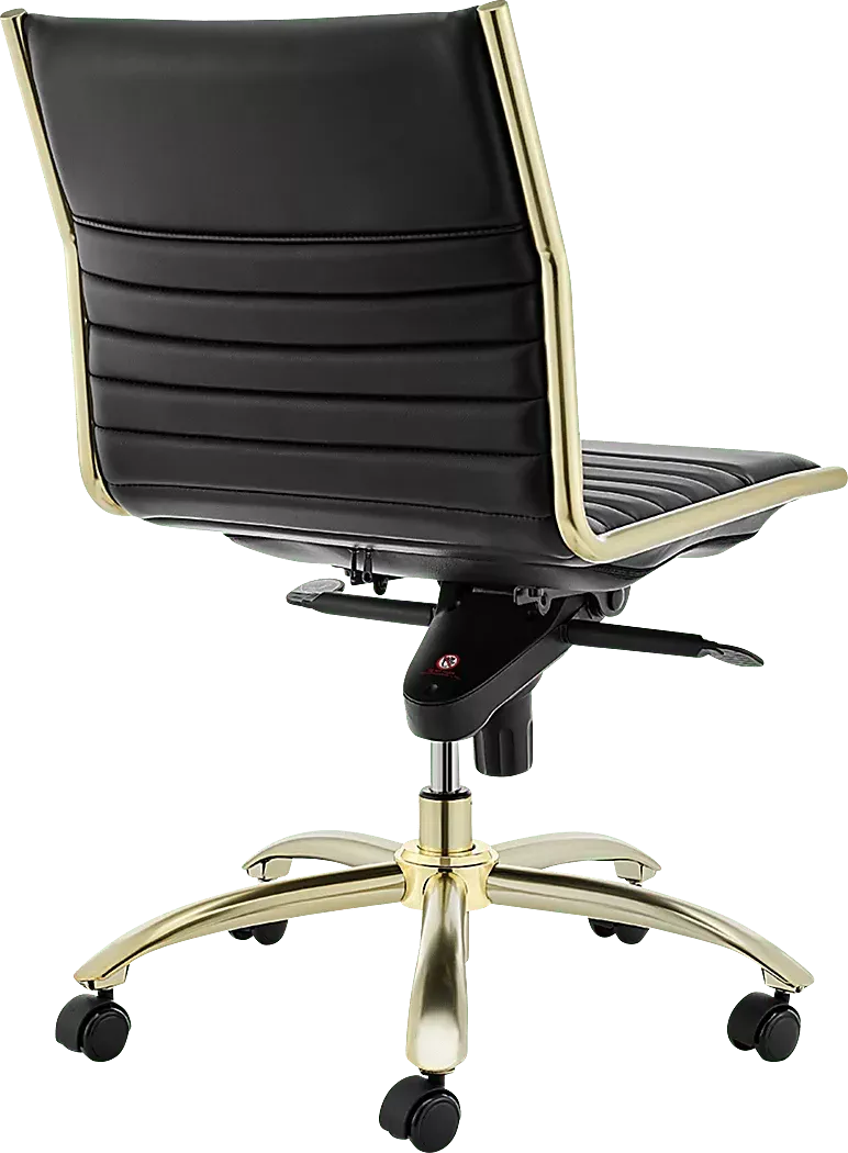 DomivaraBlackArmlessOfficeChair 4 DomivaraBlackArmlessOfficeChair