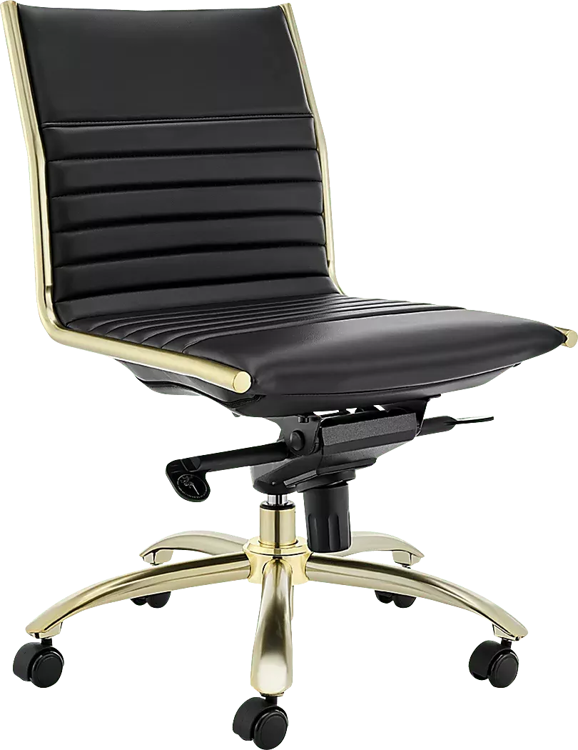 DomivaraBlackArmlessOfficeChair 6 DomivaraBlackArmlessOfficeChair