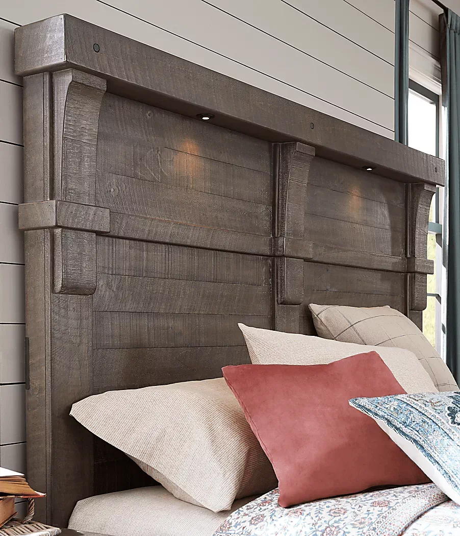 BrettenCrossingGray7PcQueenBedroom 4 BrettenCrossingGray3PcQueenPanelBed