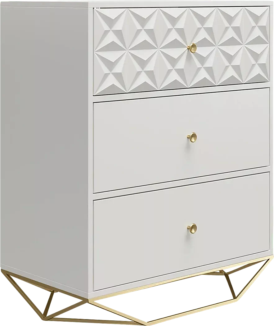 CarboreWhite3DrawerDresser 7 CarboreWhite3DrawerDresser