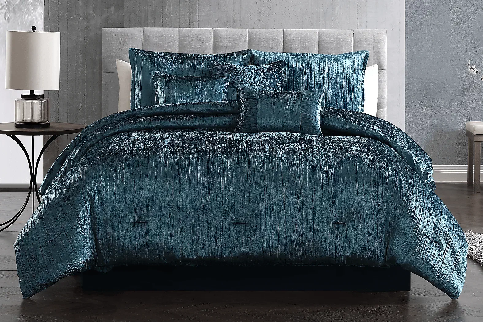 ClifflandBlue7PcQueenComforterSet 1 ClifflandBlue7PcQueenComforterSet
