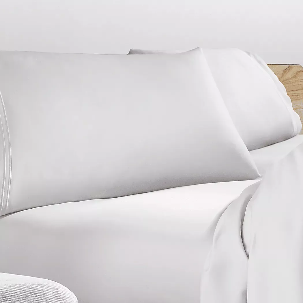 PureCarePremiumRefreshingLyocellWhite4PcSplitKingBedSheetSet 2 PureCarePremiumRefreshingLyocellWhite4PcSplitKingBedSheetSet