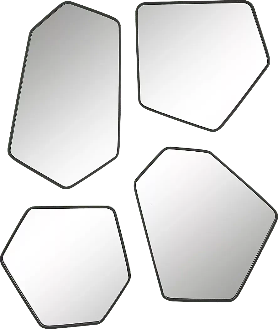 KannstBlackWallMirror,Setof4 1 KannstBlackWallMirror,Setof4