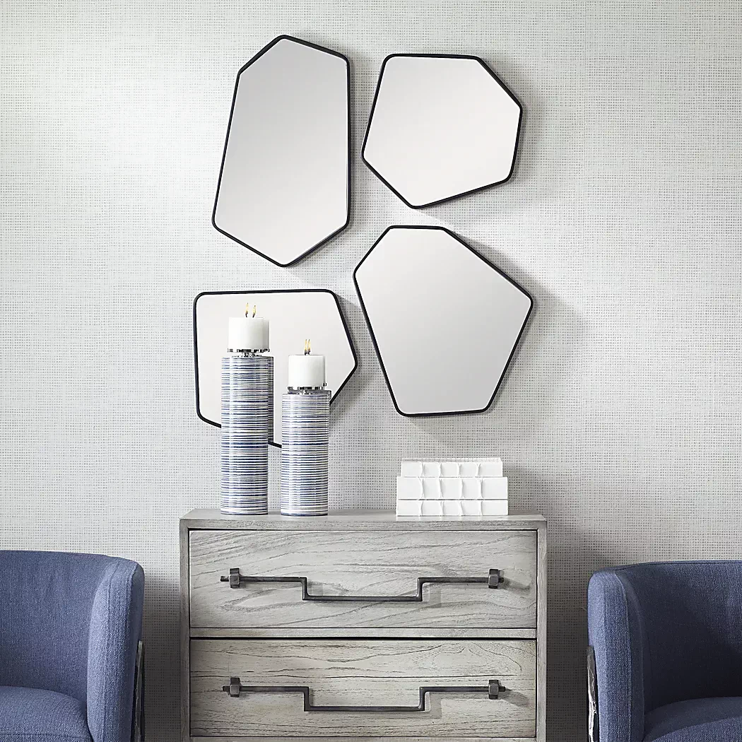 KannstBlackWallMirror,Setof4 2 KannstBlackWallMirror,Setof4