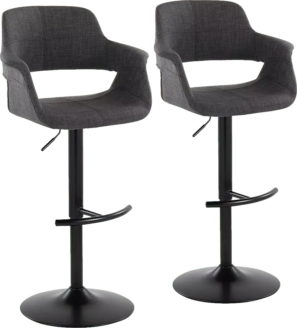 GreinwichICharcoalAdjustableBarstool,Setof2 1 GreinwichICharcoalAdjustableBarstool,Setof2