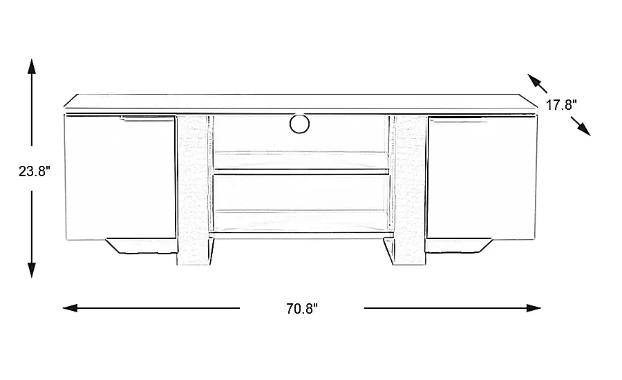 HeatherviewGray70in.Console 4 HeatherviewGray70in.Console