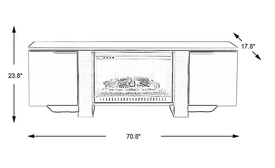 HeatherviewGray70in.ConsolewithElectricLogFireplace 3 HeatherviewGray70in.ConsolewithElectricLogFireplace