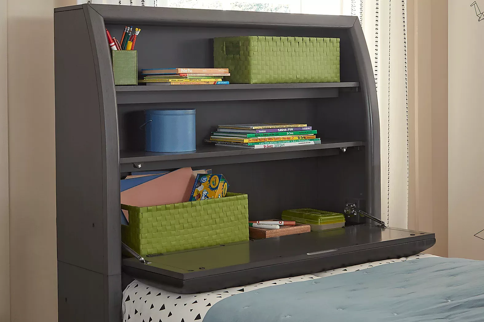 KidsSantaCruzGrayTwinBookcaseBed 3 KidsSantaCruzGrayTwinBookcaseBed
