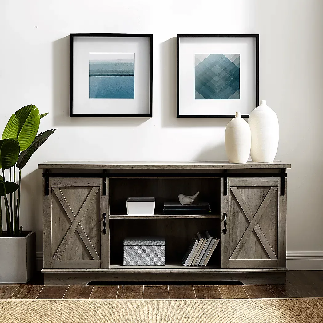 ConeflowerGray58in.Console 4 ConeflowerGray58in.Console