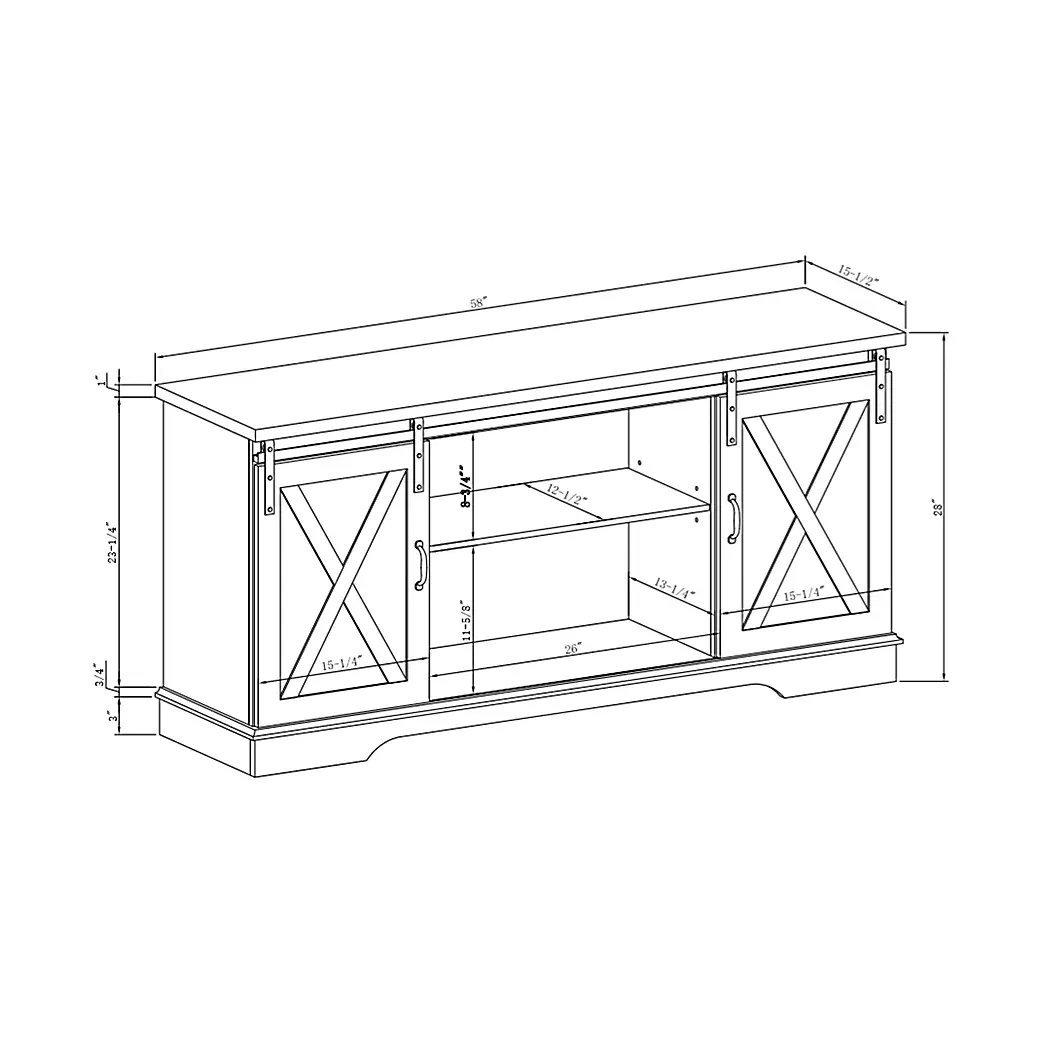 ConeflowerGray58in.Console 5 ConeflowerGray58in.Console