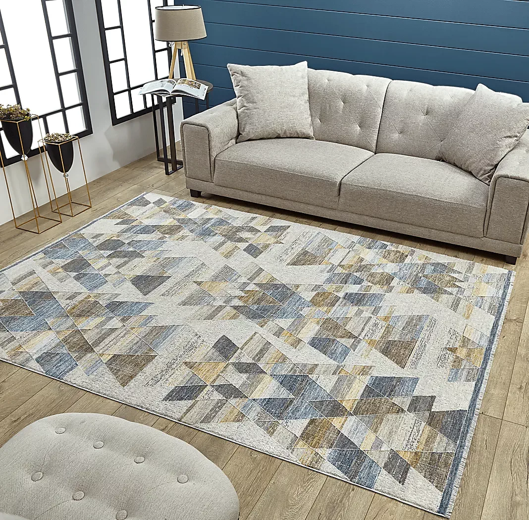 PetrotonGold/Blue5'3x7'10Rug 2 PetrotonGold/Blue5'3x7'10Rug