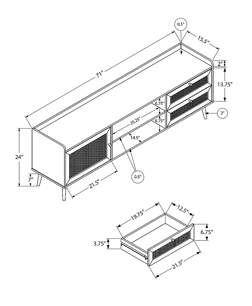 TwomeyWalnut72in.Console 4 TwomeyWalnut72in.Console
