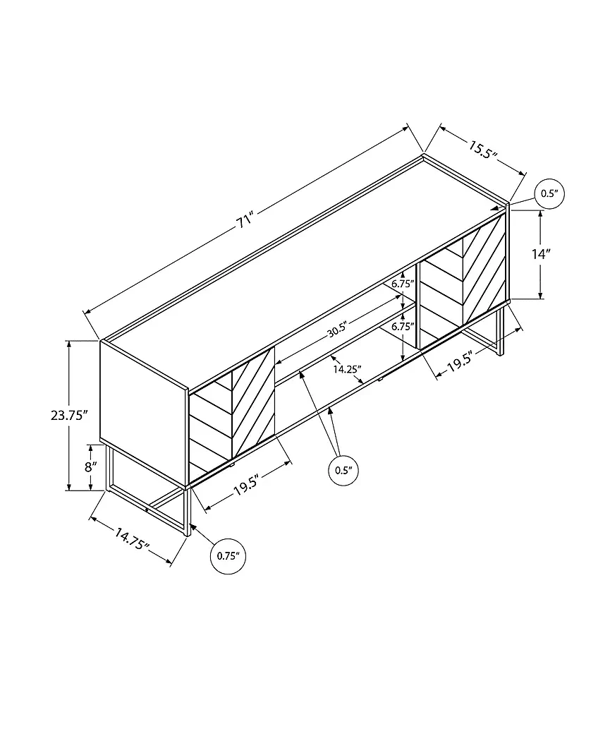 RothmullanBlack72in.Console 4 RothmullanBlack72in.Console