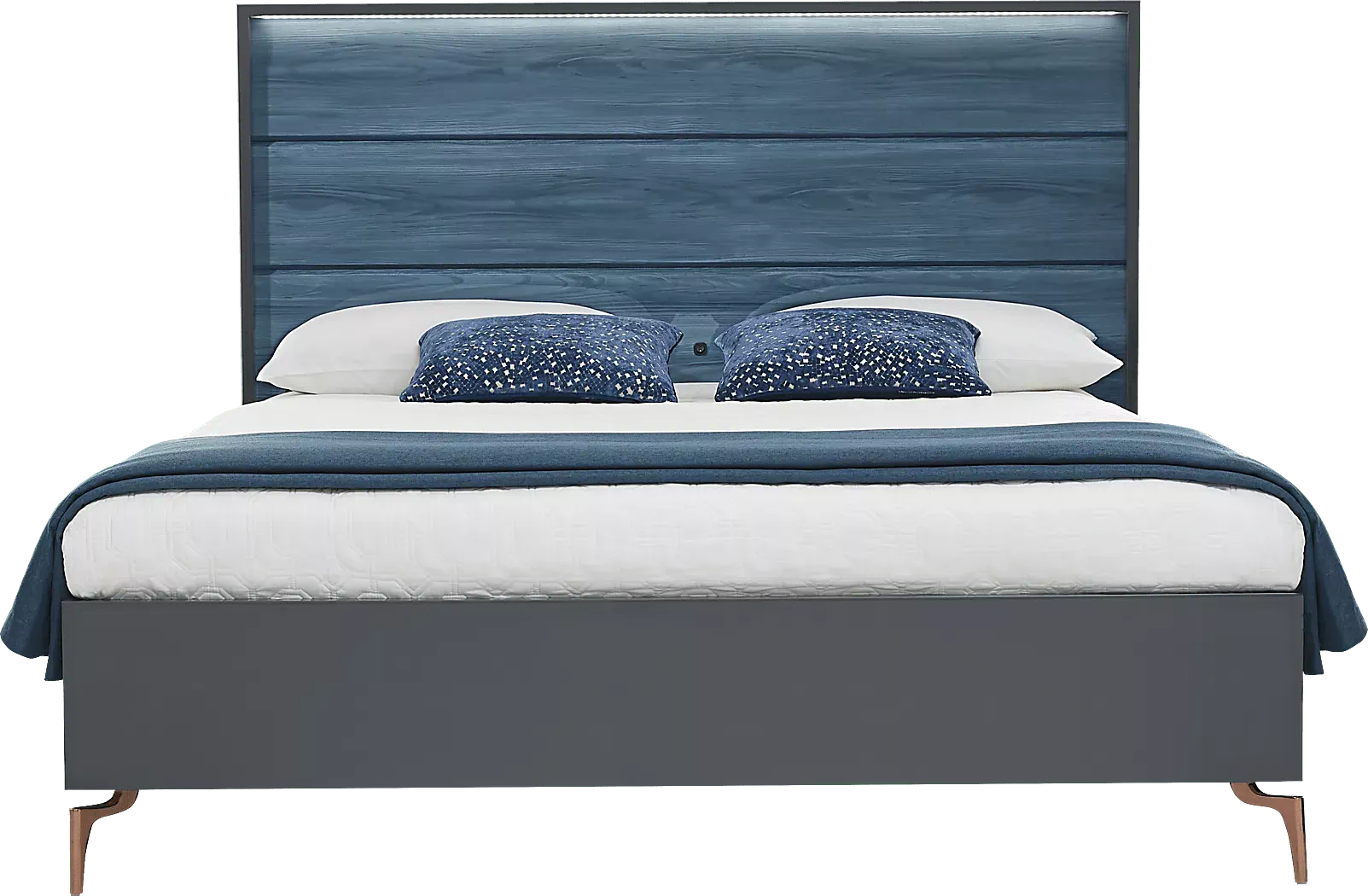 EsmediraBlue3PcQueenPanelBed 3 EsmediraBlue3PcQueenPanelBed